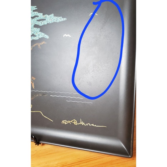 MCM Signed Samuel Finley Brown Morse Couroc Cypress Pebble Beach Serving Tray - Picture 8 of 12